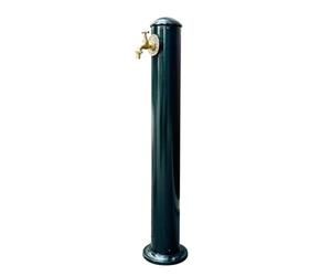 Colonne d'eau Relaxdays pour le jardin, style antique, avec robinet, verte