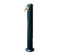 Colonne d'eau Relaxdays pour le jardin, style antique, avec robinet, verte | Raccord de 3/4 de pouce, pompe à essence ronde, hauteur : 91 cm