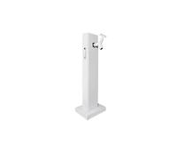 Colonne d'eau rétro d'extérieur avec robinet - Support de tuyau d'arrosage de 60 cm et support d'arrosage pour l'irrigation de l'arrière-cour, design en métal blanc durable, parfait pour une