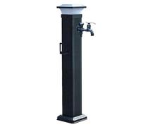 Colonne d'eau solaire de jardin, robinet d'extérieur 2 en 1 et lampadaire, robinet d'extérieur étanche pour décoration de terrasse/jardin (104 cm / 40 in)
