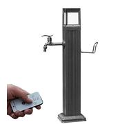 Colonne d'eau Solaire LED extérieure, Robinet Vertical de 114 cm (45 po), Fontaine de Jardin antigel, Montage au Sol pour Villas, Cours et Jardins