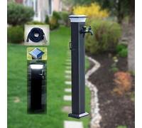 Colonne d'eau solaire LED lampe extérieure résistant au gel robinet de jardin autoportant robinet d'eau de bouche d'incendie robinet d'eau pour décoration de jardin et utilitaire