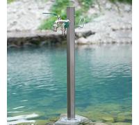 Colonne d'eau verticale avec robinet - Support de tuyau extérieur indépendant pour terrasse et cour - Robinet de sol résistant au gel pour villas, parcs et jardins - Durable et polyvalent