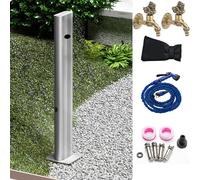 Colonne d'eau Verticale en Acier Inoxydable 304 - Fontaine à Eau extérieure antigel avec Robinet intégré, à Fixer au Sol, pour Cours et Usage Industriel, Couleur : 12-