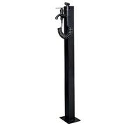 Colonne d'eau verticale en acier inoxydable avec robinet et pistolet pulvérisateur - Solution d'irrigation extérieure et de lavage de voiture, hauteur : 60 cm