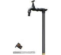 Colonne d'eau verticale for jardin avec robinet et distributeur d'eau antigel for extérieur Cour(Black,60cm/23.6in)