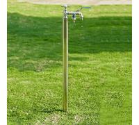 Colonne d'eau Verticale pour Jardin extérieur, borne-Fontaine sur Pied de 99 cm avec Robinet en Laiton, Robinet antigel pour Irrigation de Jardin, Finition argentée Durable