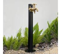 Colonne d'eau verticale pour robinet extérieur en acier inoxydable 304 - Support de tuyau autoportant, robinet d'eau monté au sol, fonction fontaine durable pour décoration de jardin (couleur : F)
