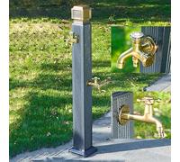 Colonne d'eau verticale verticale autoportante avec poteau de robinet sans gel et robinet de 2 trous b + pistolet de pulvérisation du tuyau extérieur stand d'eau spigot de plancher Beauty