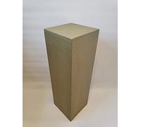 Colonne décorative dorée, socle décoratif, socle de galeries, podest, colonne (40 x 30 x 30 cm)