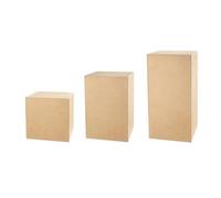 Colonne Décorative En MDF, Colonne Pour Fleurs Pour Salon, Support À Décorations, Socle Décoratif, Support De Plante, Socle Stable, 40x40, 60x40, 80x40 Cm, Lot De 3