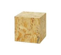 Colonne décorative OSB pour fleurs, salon, support de plantes, piédestal, design loft, socle stable, aspect naturel, 30 x 30 x 30 cm
