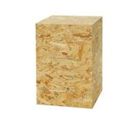 Colonne décorative OSB pour salon, colonne à fleurs, support de plantes, piédestal, design loft, socle stable, aspect naturel, 60 x 40 x 40 cm