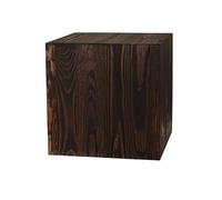 Colonne Décorative Rustique, Colonne En Bois, Colonne Pour Plantes, Support De Plante, Décoration En Bois Intemporelle, Stable Et Durable, Noyer Foncé, 30x30x30 Cm