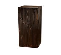 Colonne Décorative Rustique, Colonne En Bois, Colonne Pour Plantes, Support De Plante, Décoration En Bois Intemporelle, Stable Et Durable, Noyer Foncé, 80x40x40 Cm