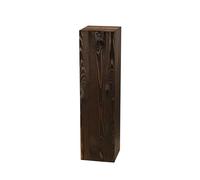 Colonne Décorative Rustique, Colonne En Bois, Colonne Pour Plantes, Support De Plante, Décoration En Bois Intemporelle, Stable Et Durable, Noyer Foncé, 75x20x20 Cm