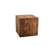 Colonne Décorative Rustique, Colonne En Bois, Colonne Pour Plantes, Support De Plante, Décoration En Bois Intemporelle, Stable Et Durable, Noyer, 30x30x30 Cm