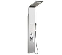 Colonne Douche 5 Modes Panneau de Douche en Acier Inoxydable, Système de Panneau de Douche Brossée, Colonne de Douche à Montage Mural Pulvérisateur Robinet d'eau,7 * 20 * 140cm