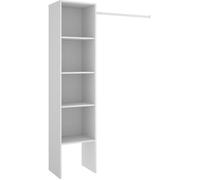 Colonne dressing en panneaux de particules mélaminés coloris blanc - Longueur 137.5 x Profondeur 40.2 x Hauteur 185.5 cm