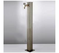 Colonne eau jardin avec robinet laiton, borne autoportante acier inox 304, antigel, robinet extérieur double entrée & crochet pour irrigation jardin, lavage(Side water inlet,Style 2)