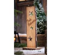 Colonne en bois "Joyeux Noël", 68 cm de haut, panneau décoratif, décoration de Noël