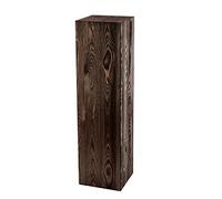 Colonne En Bois Rustique Pour Plante Ou Photophore, Bloc De Bois Décoratif, Tronc D’Arbre Fait Main, Stable Et Durable, Noir, 75x20x20 Cm