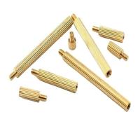 Colonne en cuivre à tête unique moletée laiton | Laiton M2x (3-30) mm 10 pièces Scénario d'utilisation : machines, électronique, équipement de test(M2X30MM plus 3)