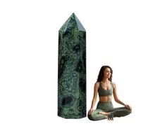 Colonne en de malachite - Cristaux bruts décoratifs - Décoration de bureau pour table, salon, chambre à coucher, bibliothèque, studio, vitrine