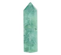 Colonne hexagonale de fluorite verte naturelle en cristal de quartz pour pierre d'énergie (5-7 cm) pour la maison et la vie