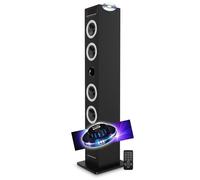Tour de son multimédia avec Lecteur CD DS120CD avec Bluetooth USB/SD/Radio FM - Puissance de 60 Watts, Lumière LED OVNI