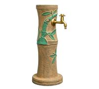 Colonne Jardin, Fontaine Exterieure de Jardin en Résine Pierre, Robinet Laiton Étanche, Résiste au Gel pour Extérieur(61cm/24in)
