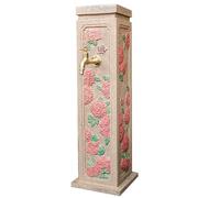 Colonne Jardin Verticale extérieure de 94 cm, Robinet extérieur en résine et Poudre de Pierre, pour Ferme, Cour, Jardin, Irrigation de pelouse(Pink)