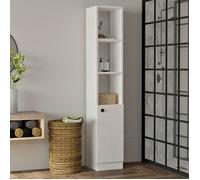 Colonne Leuca Dmora, en Bois Mélaminé Blanc 30x30x170h cm