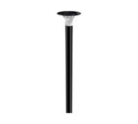 Colonne lumineuse à capteur solaire - IP65 Waterproof - Black - 15W- 2200 Lumens - 6000K + 4000K
