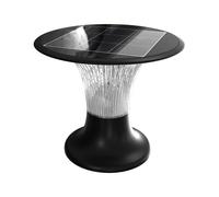 Colonne lumineuse à capteur solaire | IP65 Waterproof | Black | 15W| 2200 Lumens | 6000K + 4000K