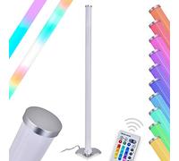 Colonne lumineuse Laugar en plastique blanc à LED RGB - réglage de la couleur par télécommande - lampadaire pour salon - chambre à coucher - chambre d'enfant