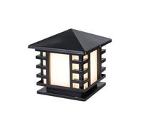 Colonne lumineuse solaire moderne pour poteaux de clôture, lanterne carrée étanche pour terrasse et jardin, allée, grande taille, bronze