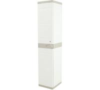 Colonne - Meuble de rangement intérieur-extérieur coloris beige - Longueur 44 x Profondeur 35 x Hauteur 176 cm