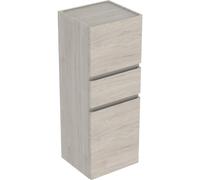 Geberit Renova Plan armoire haute 501922001 39x105x36cm, 2 portes, tiroir 2000 , noyer clair, feuille structurée