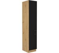 Colonne - MODENA - 40 cm - 2 portes - Chene artisan et noir mat - CUISINIER