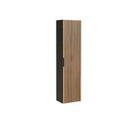 Colonne murale en bois - H 140 x l 35 x P 25 cm - Sylve Black Wotan