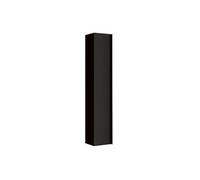 Colonne murale suspendue 1 porte aspect bois finition noir - TERAS -