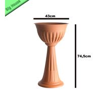 Colonne Plastique Alba 20L BAMA Vase Long Extérieur Jardin Fleurs Couleurs