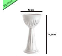 Colonne Plastique Alba 20L BAMA Vase Long Extérieur Jardin Fleurs Couleurs