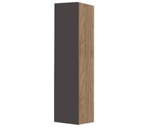 Colonne porte balai en bois avec 1 porte graphite et structure en noyer