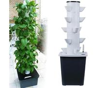 Colonne potagère pour extérieur, Jardin Autonome hydroponique, Agriculture Verticale Hors Sol (25holes)