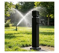 Colonne Robinet Exterieur, Terrasse Colonne de distributeur d'eau，doublure intérieure en acier inoxydable avec crochets，Autoportant Colonne À Eau de Jardin pour Pelouse(Black1,H-74cm)