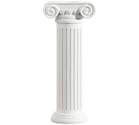 Colonne Romaine Fleurie en Résine Blanche, Vase Décoratif