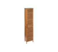 AC-Déco Colonne de rangement Sicela – bambou – 34 x 24 x 170 cm – 2 portes