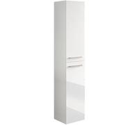 Colonne Salle de bain suspendue avec 2 portes coloris blanc laqué - 150 x 30 x 25 cm
